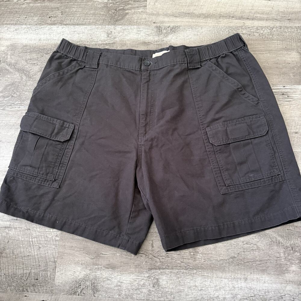 Savane Hiking Short Mens 44 Gray Cargo Canvas UPF 30 Tech Pocket Elastic Waist